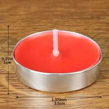 50pcs Unscented Tea Light Candles | 4 Hour Burn Time, White, Smokeless & Dripless, Small Candles | Long-Lasting & Durable, Suitable For Home, Wedding, Events, Emergency | Bulk Pack Small Candles - Multi-colored Candles - View 11