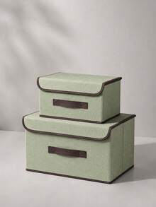 Universal Trunk Storage Box With Lid - Foldable Non-Woven Fabric Storage Box, Large Foldable Cargo Box, Suitable For Clothes, Toys, Food, SUV, Truck And Car Accessories - A - View 7