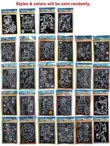 10/20pcs DIY Scratch Art Set, Includes Art Paper, Magic Painting Paper, Scratching Tools And Wooden Scratching Pens, Creative Coloring Handmade DIY Painting Set - Multicolor - View 10