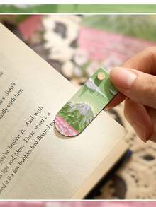 1pc Travel Fantasy Color Oil-Resistant Magnetic Bookmark, Cute Art Page Marker, Suitable For Reading Annotation And Back To School Season - Multicolor - View 6