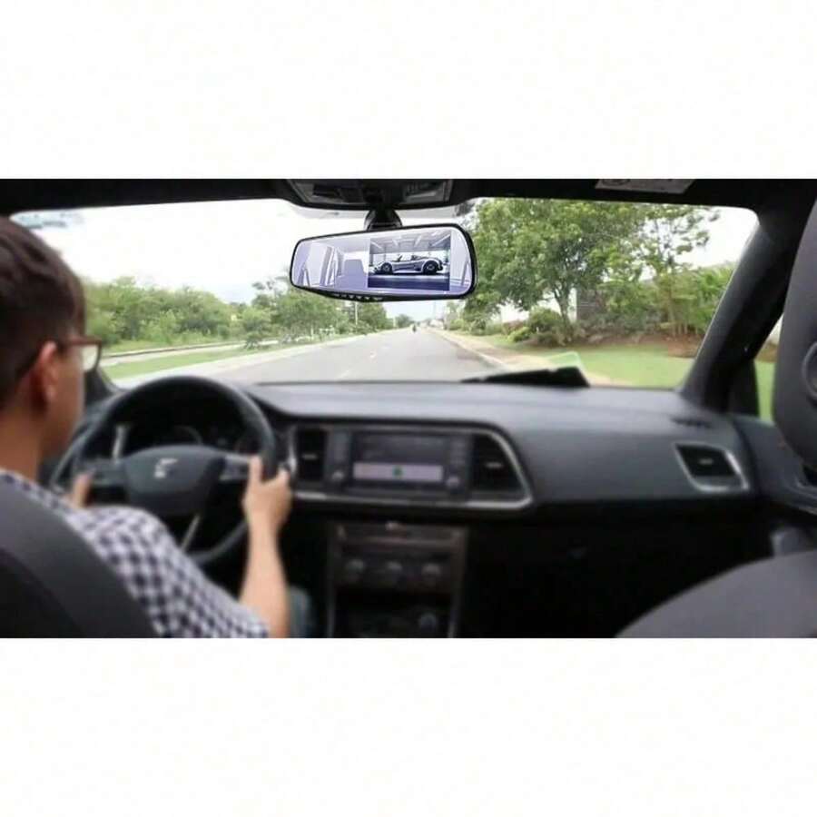 Camara Espejo Retrovisor Frente Y Trasera Auto Full Hd Dvr Ele-gate ...