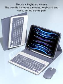 Light grey-purple Keyboard+case+mouse set