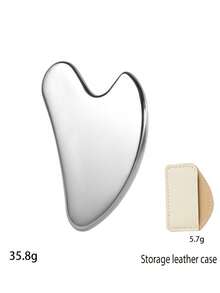 Heart-Shaped Stainless Steel Gua Sha Board - Facial And Body Massage Tool, Reduces Puffiness, Firms Skin, Portable, Smooth, Durable, Suitable For Home Spa, Self-Care And Beauty Professionals - Multicolor - View 12