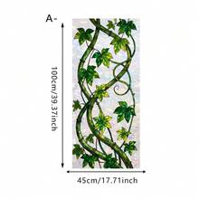 1/4片裝復古花卉藤蔓彩繪玻璃窗貼膜，彩虹光澤靜電吸附式，適用於廚房、陽台、辦公室及居家隱私裝飾 - 彩色窗膜 - 查看 16