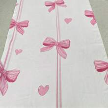 2 buah Tirai Tipis Dekorasi Pita Merah Muda, Dihiasi dengan Pola Pita dan Hati yang Romantis, Desain Garis-garis Merah Muda dan Cetakan 2D yang Serasi. Gaya yang Imut dan Manis, Cocok untuk Kamar Tidur dan Ruang Tamu Anak Perempuan. - MultiWarna - View 11