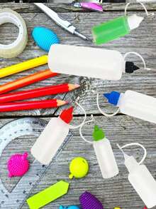 1/5/20pcs Botol Plastik Peras 20ml dengan Ujung Jarum dan Corong - Penyimpanan Lem yang Tepat, Dispenser Cairan, Wadah Pelumas - Sempurna untuk Kerajinan DIY - Hadiah Ideal untuk Seniman dan Pengrajin - View 7