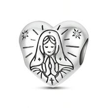 1pc Unique Prayer Bead Silver Cubic Zirconia Cross Safety Clasp, Perfect For Pairing With Original Bracelets, Necklaces And Bangles, For DIY Jewelry Making, Also A Great Birthday Gift For Female Friends. - Silver - View 13