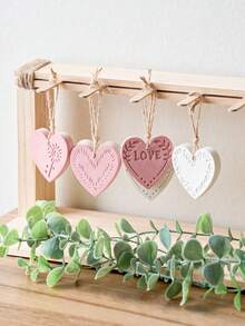 4-Linked Flower Heart Pendant Mold, Suitable For Making Resin, Gypsum, Candle, Aromatherapy Products, Home Decor, Wedding Centerpiece, Silicone Mold - Mold - View 5