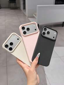 3pcs Solid Color Large Hole Matte Anti-Drop Phone Case Set, Personalized Protective Cover For IPhone 16 Pro Max/17/16/15/14 Plus/13/12/11/Air - Multicolor - View 36