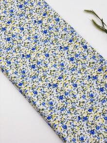 1件田園風印花布料,小碎花圖案,尺寸50cm * 155cm,適用於DIY手工縫製,如衣物、洋裝、窗簾、床單、包裝裝飾等 - 小碎花 - 查看 14