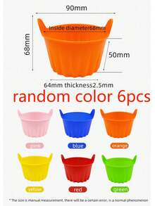 8pcs Air Fryer Baking Cups, Silicone Baking Pan, Muffin Cup Baking Cake Mold, Egg Tart Mold, Kitchen Accessories, Baking Tools, DIY Supplies - Multicolor - View 14