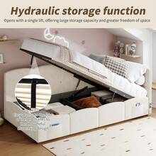 Upholstered,Sofa,Bed - Beige - View 2