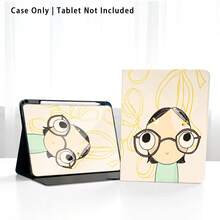 Cartoon Girl With Glasses Pattern Painted Effect Tablet Protective Case, Built-In Pen Slot, With Stand, Suitable For Honor 8/9/10/X8/X8A/X9/X8Pro/X9Pro And Other Models, Suitable For Huawei MatePad Se 11 Inch/MatePad 11 Inch/11.5 Inch, MatePad Pro And Other Popular Models, Also Suitable For Xiaomi, Apple 10th/11th Generation 2025 (A16), Galaxy Tab A7/A9 And Other Popular Models - Style 10 - View 8