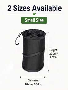 1pc Black Portable Foldable Trash Can, Oxford Cloth Garden Bucket, Outdoor Camping Tent Trash Can, Foldable Gardening Equipment For Collecting Leaves, Yard Waste, Lawn Debris, Patio Cleaning, Suitable For Summer Camping, BBQ, Picnic, Road Trip, Independence Day - Multicolor - View 11