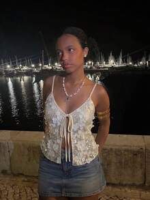 浪漫性感亮片舞会礼服，女士正式情人节服装，夏季上衣，适合海滩、晚宴、生日、毕业派对、音乐节和婚礼等场合。 - 杏色 - 查看 2