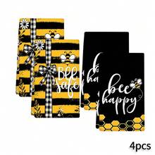 2/4/6件組廚房抹布,Busy Bee裝飾茶巾,超柔軟微纖維材質,適用烹飪與清潔,可機洗,浴室與廚房裝飾首選,送給媽媽的居家禮物,喬遷禮物,可重複使用的家用廚房清潔布 - 彩色 - 查看 20