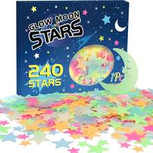 Glow-In-The-Dark Ceiling Stickers With Astronaut, Moon And Space Planets, Wall Decals For Bedroom, Christmas Gift (Blue, Green) - Blue - View 20