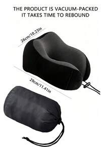 Portable U-Shaped Inflatable Neck Pillow, Ergonomic Design, Machine Washable, All-Season Use, Space Theme, Casual Style Nap Neck Pillow, Suitable For Travel And Camping, Multi-Position Sleep Pillow, Applicable For Airplane, Car, Office - Multicolor - View 11