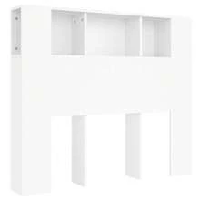 vidaXL Armoire à tête de lit Blanc 120x18,5x102,5 cm - Blanco - Ver 3