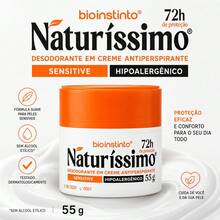 Desodorante em Creme Naturíssimo 55g – Conforto, Proteção e Cuidado Diário - sensitive - Visão 1