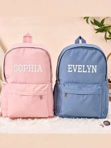 Customized Name Backpack - Personalized Travel Backpack, Customizable Name, Lightweight Daily Bag, Customizable Text, Customized Name Backpack, Personalized Travel Bag, Embroidered Backpack Gift, Lightweight Daily Bag, Customized Text Backpack - Multicolor - View 6