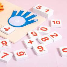 Wooden Felt Finger Addition And Subtraction Calculation Board Toy, 1-10 Number Operation Blocks With Comparison Symbols Set, Math Learning Tool For Children 3+ Years Old, Number Sense Enlightenment, Matching Arithmetic Problem Cards, Finger Counting Teaching Aid, Hand-Eye Coordination And Logical Thinking Training, Montessori Early Education Desktop Game, Preschool Math Teaching Aid For Boys And Girls Gift - Multicolor - View 8
