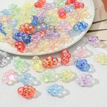 10pcs Transparent Acrylic Cloud Beads, UV Colorful Beautiful Cloud Bubble Beads, Suitable For DIY Crafts Like Bracelets, Necklaces, Bag Charms And Other Creative Handmade Items - Multicolor - View 7