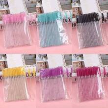 49pcs Grafting Eyelashes Crystal Eyelash Brush Makeup Brush, Pink Black Blue And Other Multi-Color Matching, Crystal Rod Eyelash Brush, Easy And Easy To Store, Suitable For Grafting Eyelashes, Makeup And Personal Care Design Ladies Makeup Tools - A - View 1
