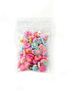 50 pezzi Charms 3D per arte di unghie a forma di torta dolce, mix di dessert rosa e caramelle in resina con strass, decorazioni kawaii carine per unghie, accessori fai-da-te per manicure, stile casuale - Multicolore - Visualizzare 10