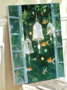 Goldfish Wind Chime DIY Number Painting Canvas Art Handmade Adult Home Decor Wall Art Holiday Gift Personalized Gift Decoration - Sets - View 3