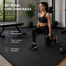 JOWY Fitness Floor Mat - Black - View 2