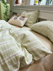 Juego de ropa de cama de 3 piezas de poliéster con estampado minimalista vintage, ropa de cama para dormitorio, juego de ropa de cama para decoración de dormitorio, cierre con cremallera, apto para todas las estaciones, suave, amigable con la piel y transpirable, apto para cama de dormitorio, cama individual, cama doble, cama king, juego de ropa de cama para dormitorio, lavable a máquina rápidamente, temporada de regreso a clases, vida universitaria, ¡ropa de cama esencial para mudarse! (Incluye 1 funda nórdica, 2 fundas de almohada, sin rellenos) - Multicolor - Ver 7