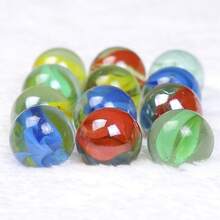 New 1pc/30pcs/60pcs, 1.6cm Colorful Rainbow Beautiful Transparent Glass Beads Marbles - Multicolor - View 5