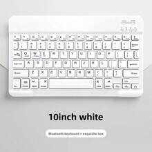 Teclado inalámbrico recargable ultrafino, compatible con iPad, Pro, Mini, Air, compatible con sistemas iOS, Android y Windows, 30 días de uso con una sola carga, teclado inalámbrico de 10 pulgadas - Ver 16