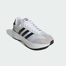 Adidas 春秋款中性運動休閒鞋 情侶厚底復古休閒鞋 JI0831 - 白/一號黑/晶白 - 查看 4