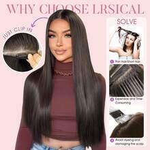 MECRY Curly Hair Clip Set, 4pcs, 16 Inch, Soft Natural Hair, Lace Braided Curly Hair Clip, Invisible Design, Suitable For Women - S1 - View 4