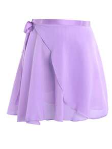 1 pezzo Gonna da balletto in chiffon con nastro in raso, gonna da danza mini avvolgente regolabile, sciarpa da vita, leggera e fluida, gonna trasparente da pratica per adulti, ideale per balletto, danza modellante e allenamento di danza cinese, accessori da spiaggia per donne - Multicolore - Visualizzare 10