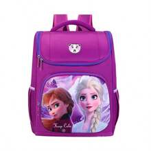 Disney 開學季 Frozen Elsa Anna 蜘蛛人汽車印花大容量護脊輕量學生書包，防水耐磨耐用，適合日常使用、旅行，女款時尚包，派對禮物 - 彩色 - 查看 12