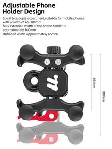 WEST BIKING Bicycle Phone Mount Silicone Shock Absorption Easy Operation Four Corner Wrap Stable And Drop Proof 360 Degree Free Adjustment Aluminum Alloy Material Fits 65 100mm Width Cycling Phone Mount Holders - Multicolor - View 7