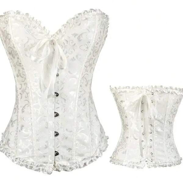 Corsé  Faja Corsette Victoriano Corset Con Bordado
