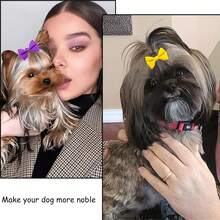 10pcs Pet Fresh Minimalist Striped Bow Hair Clips, Suitable For All Seasons, Soft And Comfortable Touch, Sweet Versatile Colors, Add Cute Vibe To Spring! (Random Color) - Multicolor - View 4