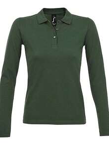 SOLS Damen/Frauen Perfektes Piqué Langarm Poloshirt - 12 Meerjungfrauengrün - Übersicht 1