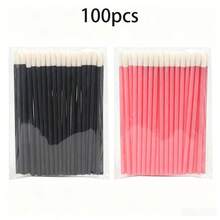 50pcs/100pcs New Disposable Lip Brushes, Lip Gloss Applicators, Lipstick Gloss Sticks, Soft Bristle Beauty Makeup Tools, Non-Woven Flocked Makeup Cotton Swabs, Portable Lipstick Brushes, Multi-Functional Lip Glaze Lip Mask Concealer Eyeshadow Brushes - Multicolor - View 2