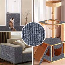 Self-Adhesive Cat Scratch Pad, Cuttable Cat Carpet Mat, Furniture Sofa Corner Indoor Sofa Wall Protection Sticker - 30*100cm - View 4