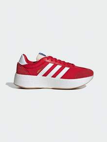 Adidas 春秋款中性情侶厚底復古時尚百搭休閒鞋 JI0835 - 淺猩紅/白/漢玉白 - 查看 1