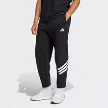 Adidas New Men's Three-Stripe Track Pants, Casual, Suitable For Running, Commuting, Training, And Sports. - Black and White - View 5