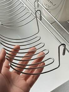 Stainless Steel Colander, Expandable Hanging Storage Rack - Western Utensil Fork Spoon Holder, Extendable Small Hanging Rack, Strainer, Suitable For Kitchen Sink Extension, Storage Shelf, Solving Storage Solutions - Multicolor - View 3