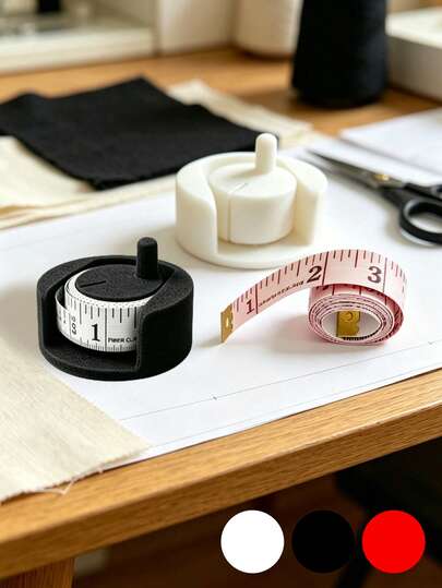 Sewing Tape Measure Storage Box, Durable Plastic Sewing Ruler Organizer, Anti-Tangle Automatic Retractable Dispenser, Portable Soft Tape Measure, Suitable For Soft Tape Measure, Sewing Machine And Craft Desktop Storage, Anthropometry, Best Gift For Handmade And DIY Enthusiasts, Multiple Colors Available