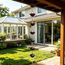 Metal Lotus Rain Chain, Decorative Rain Chain For Garden, Yard, Patio, Eaves - Lotus Cup Rain Chain - View 2