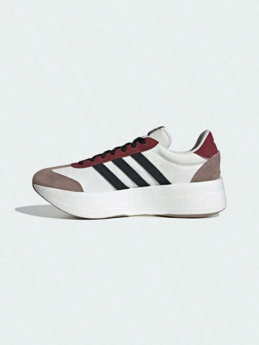 Adidas Spring/Autumn Unisex Vintage Sports Shoes, Thick Sole Classic Casual Athletic Sneakers JR7000 - Jade White/Charcoal Gray/Pink Brown - View 1
